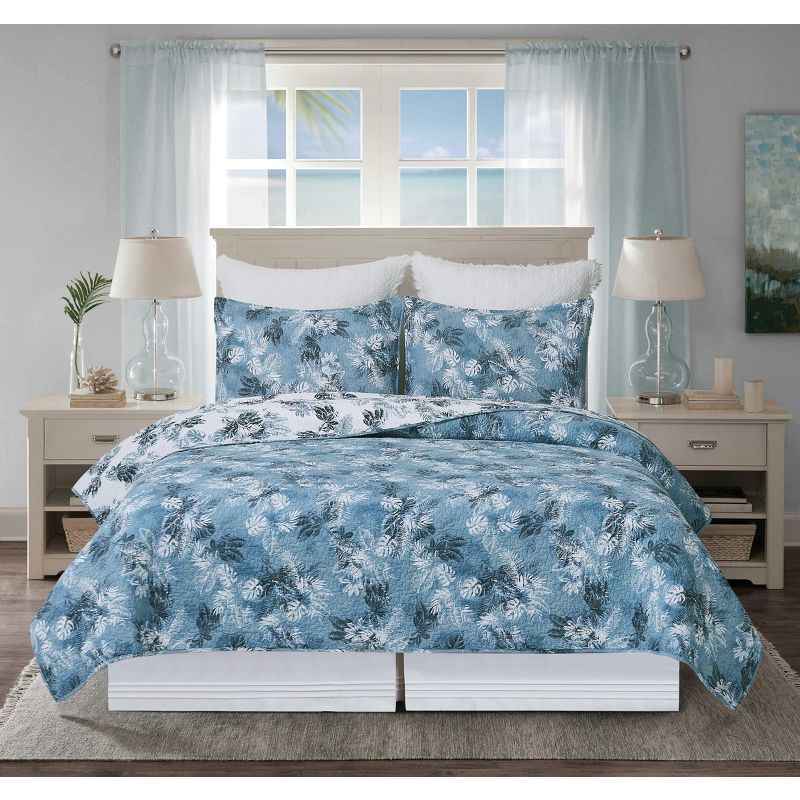C&F Home Bruno Palms Cotton Quilt Set  - Reversible and Machine Washable, 4 of 10