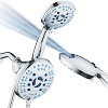 Aquabar High Pressure 50 Mode Rain and Handheld Three Way Shower Head Combo Chrome: Metal Dual Showerheads with 2.5 GPM Flow Rate - image 2 of 4