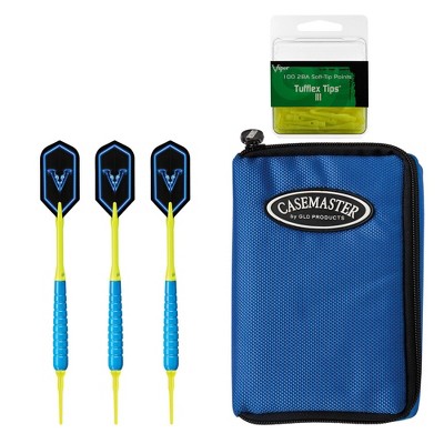 Viper V Glo Soft Tip Darts with Blue Casemaster Neon Yellow - 100ct Box