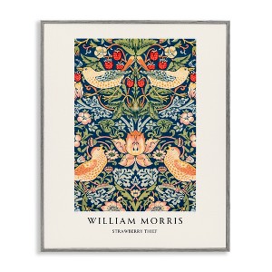 Stupell Industries William Morris Strawberry Thief Framed Giclee Art, Gray, 16" x 20" - 1 of 4
