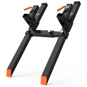CuisinSmart Tractor Pallet Forks, Clamp On Pallet Forks with Adjustable Stabilizer Bar, Heavy Duty Tractor Bucket Forks for Skid Steer Tractor - 1 of 4
