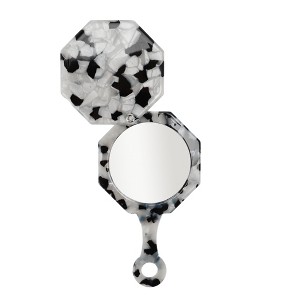Unique Bargains Polygon Handheld Makeup Mirror 1 Pc - 1 of 3