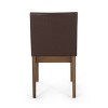 Christopher Knight Home Set of 2 Kwame Faux Leather Upholstered Dining Chairs Cognac Brown/Walnut - 4 of 4