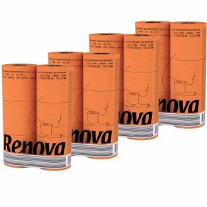 Evideco French Home Goods 3-Ply 140-Sheet Orange Toilet Paper Vibrant Halloween Bulk Sandalwood-Scented Rolls - 1 of 4
