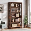 Hommoo 70.8" Tall 6-Tier Vintage Bookcase Dark Brown - 3 of 4