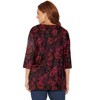 Catherines Women's Plus Size Easy Fit 3/4-Sleeve V-Neck Tunic - 3 of 4