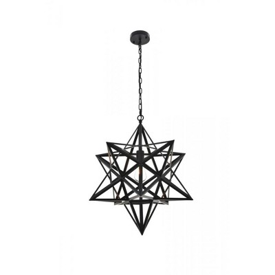 Elegant Lighting Nocturne 1 light black Pendant
