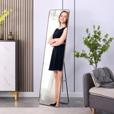 MAYEERTY 60"x16.5" 4th Gen Flower Pear Full-Length Mirror - Aluminum Frame, Floor/Wall Mounted for Bedroom.