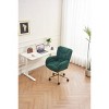 Modern Tufted Office Chair with Teddy Fabric and Adjustable Swivel Base for Home Office-3irtyhousy - 3 of 4
