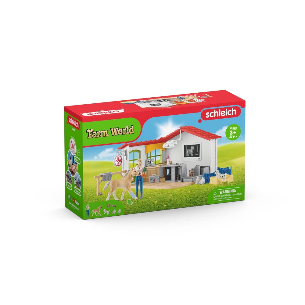 Schleich Vet Practice with Pets: Plastic Figure Playset, 27 Pieces