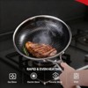 ROVSUN 11 Pcs Non-Stick Cookware Set, Stainless Steel Pots and Pans Set with Lids, Non-Toxic Kitchen Set Chef's Pan, PFOA & PTFE Free - 3 of 4