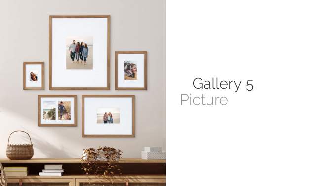 5pc Gallery Frame Box Set Transitional Black - Kate &#38; Laurel All Things Decor, 2 of 10, play video