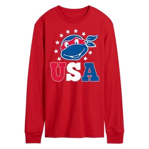 Men's - Teenage Mutant Ninja Turtles - USA Raphael Long Sleeve Graphic T-Shirt - 1 of 3