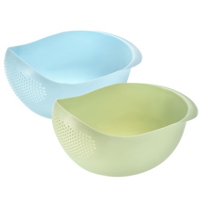 Unique Bargains Rice Strainer Washing Bowl Filter Strainer Basket ...