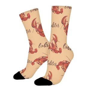 Lobster Women Printed Crew Socks Funny Funky Socks Soft Polyester Novelty Gifts for Artists Men - 1 of 1
