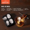 Foster & Rye Skull Ice Mold, Silicone Ice Tray, Black, Novelty Ice Mold, Food-Safe Silicone, Dishwasher Safe - 2 of 4