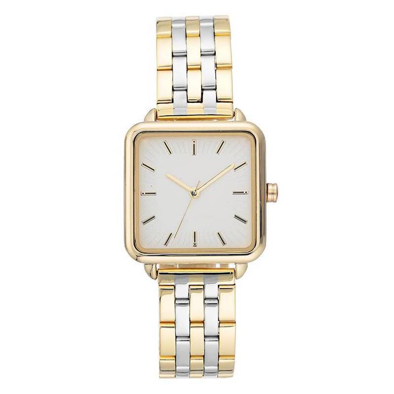 Women&#39;s Square Face Watch - A New Day&#8482; Light Silver, 1 of 8