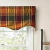 Ellis Curtain Boroughs Plaid Duchess 3" Rod Pocket Filler Valances for Windows 50" x 15" Plum - 3 of 4