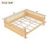 Racxily Platform Bed for Kids, with Safety Guardrails and Detachable Fence - 2 of 4