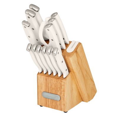 Farberware 14pc Triple Rivet Knife Block Set White