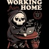 Men's Design By Humans Working From Home - Creepy Skull Gift By EduEly T-Shirt - 2 of 4