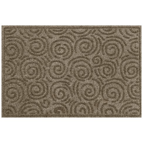 2'x3' Aqua Shield Swirls Indoor/outdoor Doormat Camel - Bungalow