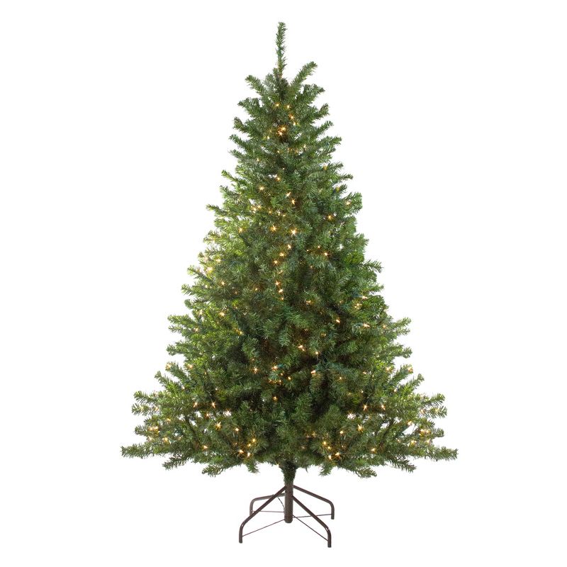 Northlight 10' Prelit Artificial Christmas Tree Medium Canadian Pine - Clear Lights, 1 of 6