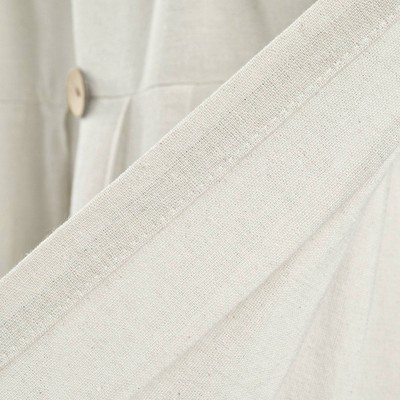 Off-White Linen Button Cotton Blend Window Valance