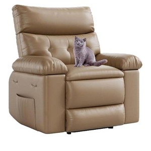 Oversized Recliner Chair, Large Manual Recliner for Adults, Faux PU Leather, Comfort Lazy Sofa, 1.5X Sponge Filling, Easy Recline Mechanism - 1 of 4