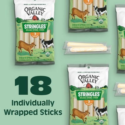 Organic Valley Stringles Mozzarella String Cheese Snack Sticks - 18oz/18ct