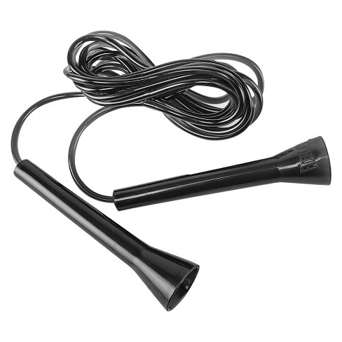 Athletic Works Adjustable Weighted Jump Rope, Adjusts up to 9' Length,  Black 