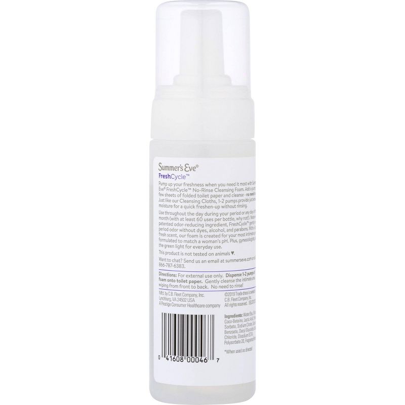 Summer&#39;s Eve FreshCycle No Rinse Cleansing Foam - 5oz, 4 of 5
