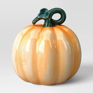 Ceramic Fall Pumpkin Orange - Threshold™ - 1 of 3