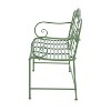 Christopher Knight Home Clay 41" Modern Outdoor Iron Garden Bench with Floral Design - 4 of 4