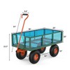 900/1200 Lbs Steel Garden Cart, Heavy Duty Garden Wagon Cart Pullable on Wheels, Metal Yard Utility Wagon Carts - 3 of 4