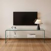 Lirago Clear Tempered Glass TV Table-Multi-Purpose Stackable Side Table for Living Room Office and Outdoor 15.7"Wx47.2"Lx17.7"H - 2 of 4