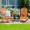 Tangkula 2 PCS Eucalyptus Adirondack Chair Foldable Outdoor Wood Lounger Chair Natural - 3 of 4