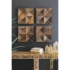 Recycled Wood Panel Wall Art, 13.5" Square, Natural Brown Finish, Set of Four By Kalalou - 2 of 4