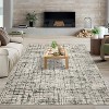 Modern Geometric Washable Rug – Low Pile, Non-Slip, Soft Stain-Resistant Carpet for Bedroom, Living Room, Dining - 2 of 4
