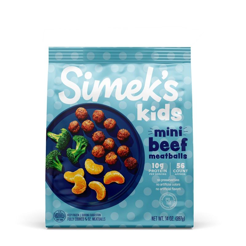 Simek&#39;s Kids Mini Beef Meatballs - Frozen - 14oz, 1 of 5