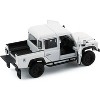 Land Rover Defender 110 Pickup Truck White with Extra Wheels 1/64 Diecast Model Car by BM Creations - 3 of 3