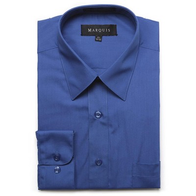 Marquis Men's Long Sleeve Regular Fit Big & Tall Dress Shirt Cotton Blend