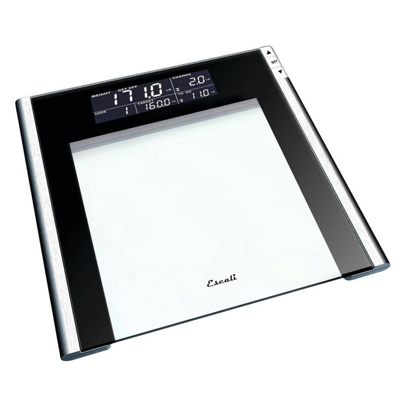 Track and Target Bathroom Scale Black/Clear - Escali, 3 of 11