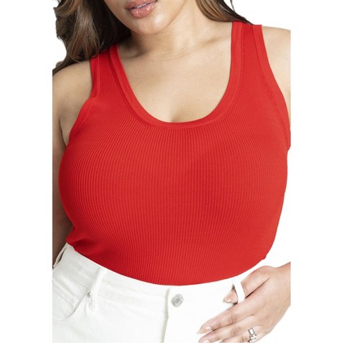 ELOQUII Women's Plus Size Scoop Neck Tank - image 1 of 4