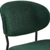 Gulches Set of 4 Dark Green Boucle Dining Chairs with Black Metal Legs - 4 of 4