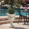 Syemin Outdoor Planters with Special Design, Novely Flower Planter Pot for Garden, Courtyard, Patio, Beige，17.3"*17.3"*24" - 3 of 4