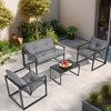 Pamapic 4-Piece Metal Outdoor Patio Conversation Set with Cushions - 4 of 4