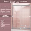 NicBex Shower Door 72"H Semi-Frameless Shower Doors with 1/4" (6mm) Thick Clear Tempered Glass Door with Explosion-Proof Film - 2 of 4