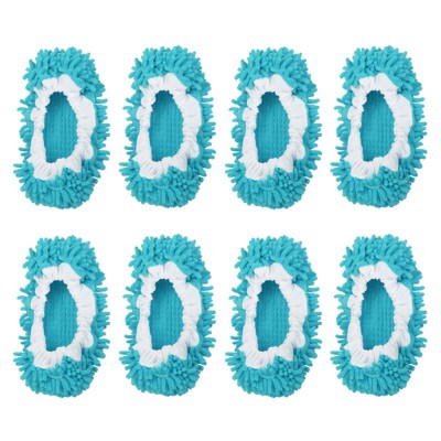 Unique Bargains Washable Multifunctional Floor Cleaning Chenille Mop Slippers