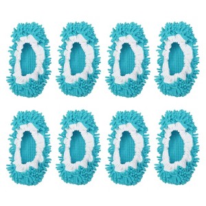 Unique Bargains Washable Multifunctional Floor Cleaning Chenille Mop Slippers - 1 of 4